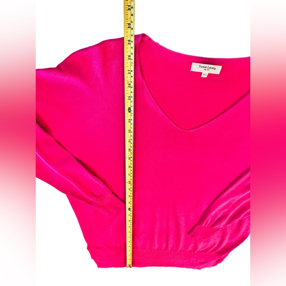 Sz M / L Hot Pink Sweater Tunic - Picture 5 of 5